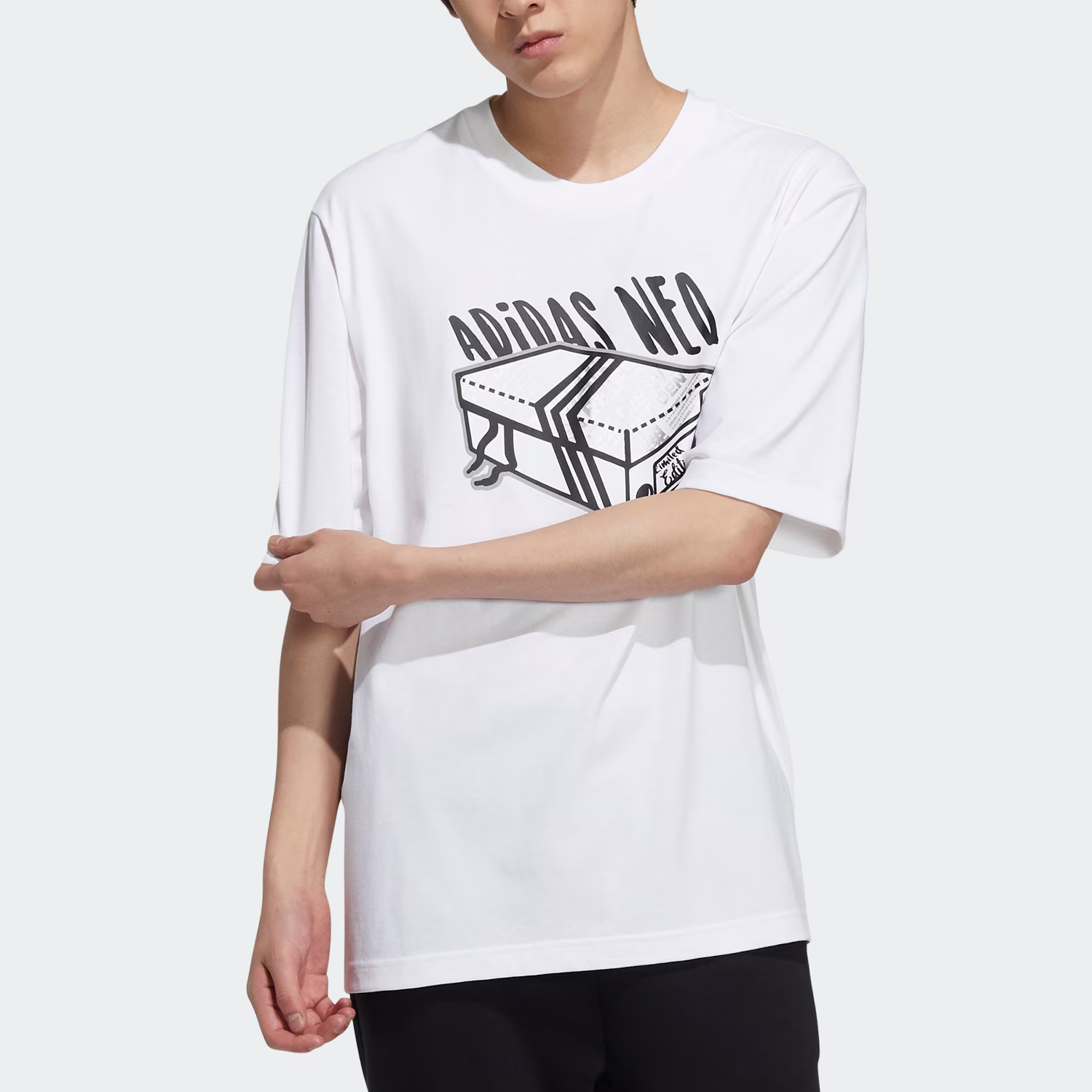 adidas Kaos Logo Seri Huruf, Unisex, COD '" AD-50