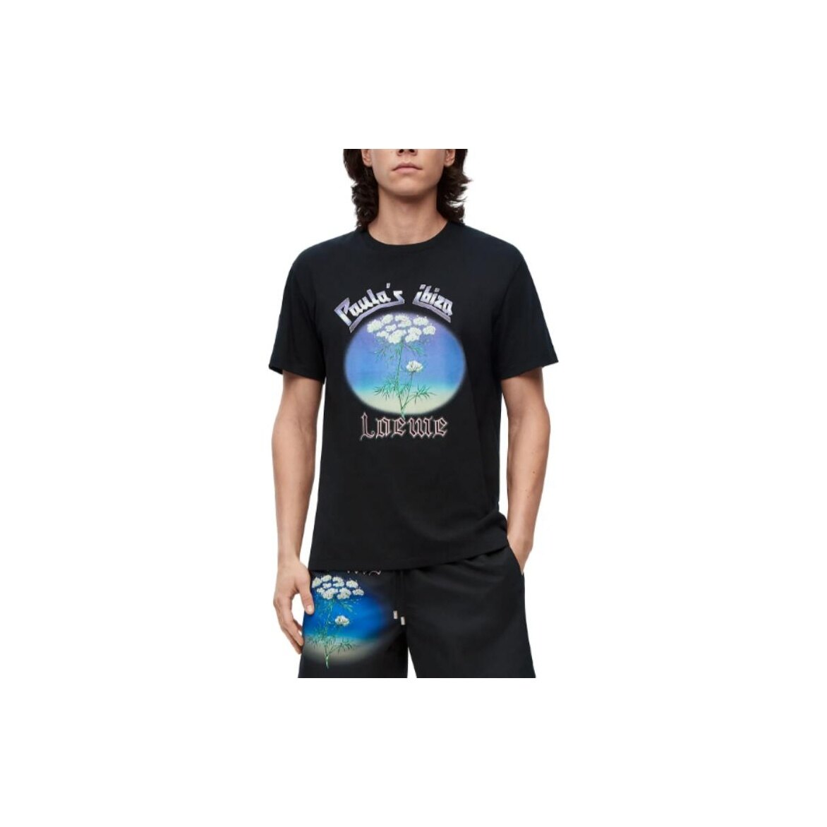 Kaos Pendek LOEWE dengan Motif Gambar/Cetak, Cocok untuk Pria dan Wanita -LE-12