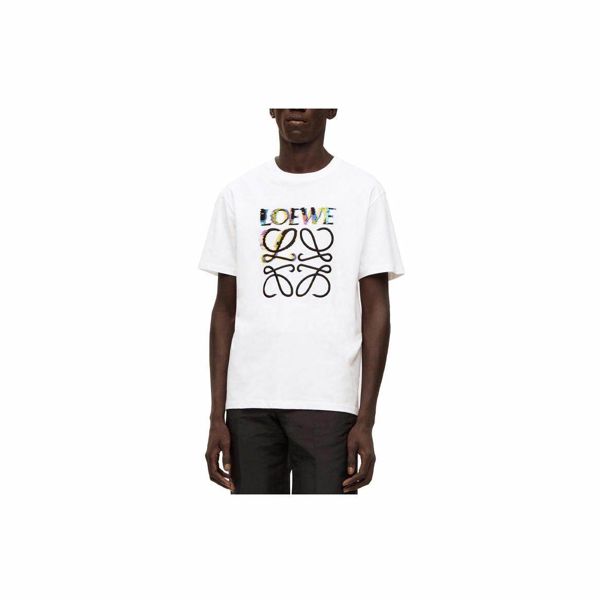Kaos Pendek LOEWE dengan Motif Gambar/Cetak, Cocok untuk Pria dan Wanita -LE-19