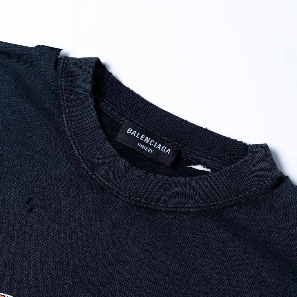 Kaos Pendek Balenciaga dengan Motif Gambar/Cetak, Cocok untuk Pria dan Wanita -BL-27