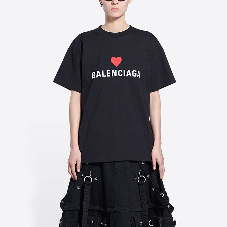 Kaos Pendek Balenciaga dengan Motif Gambar/Cetak, Cocok untuk Pria dan Wanita -BL-38
