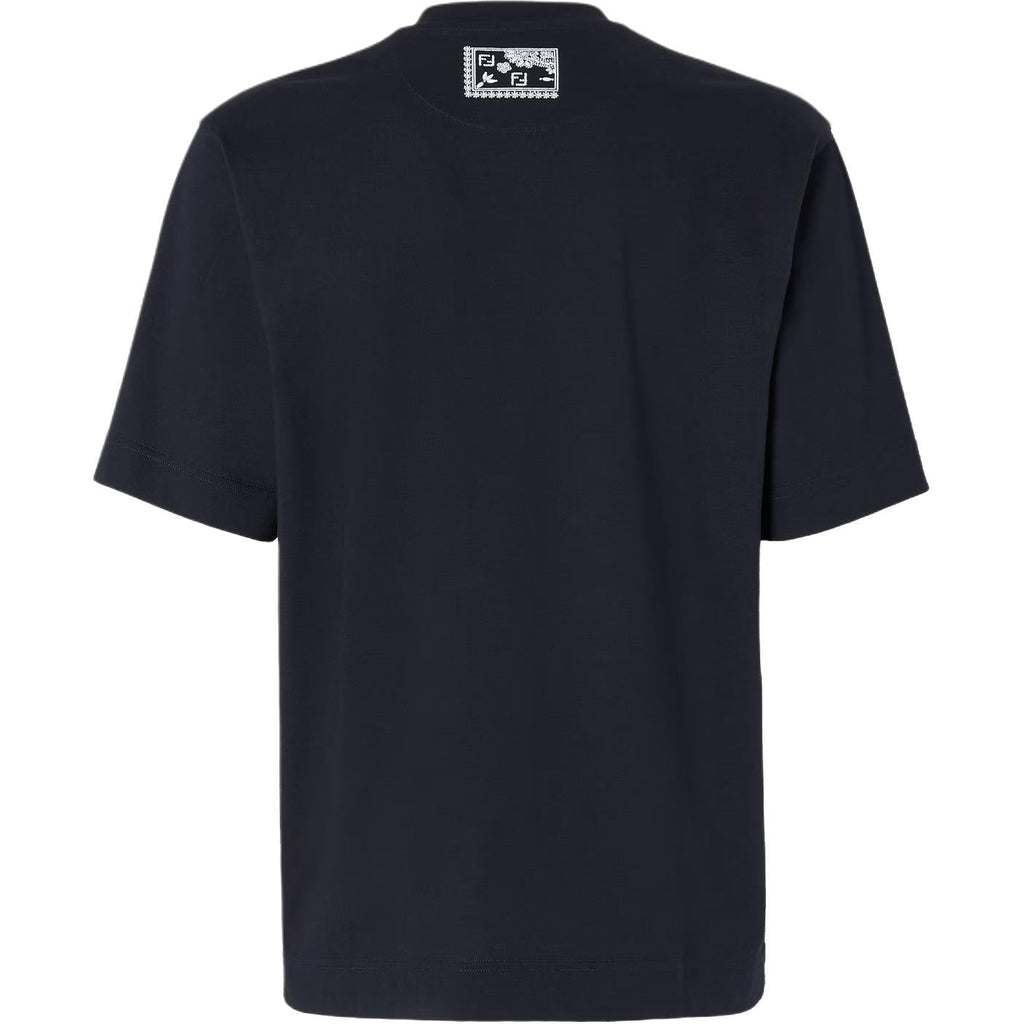 Kaos Pendek FENDI dengan Motif Gambar/Cetak, Cocok untuk Pria dan WanitaF-49