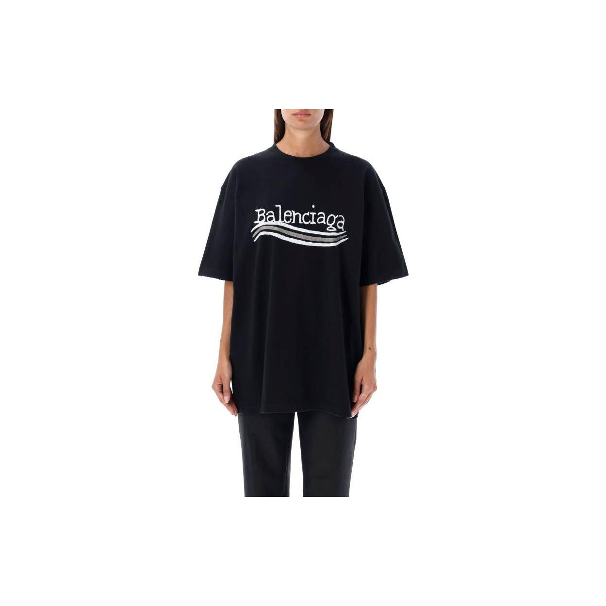 Kaos Pendek Balenciaga dengan Motif Gambar/Cetak, Cocok untuk Pria dan Wanita -BL-10