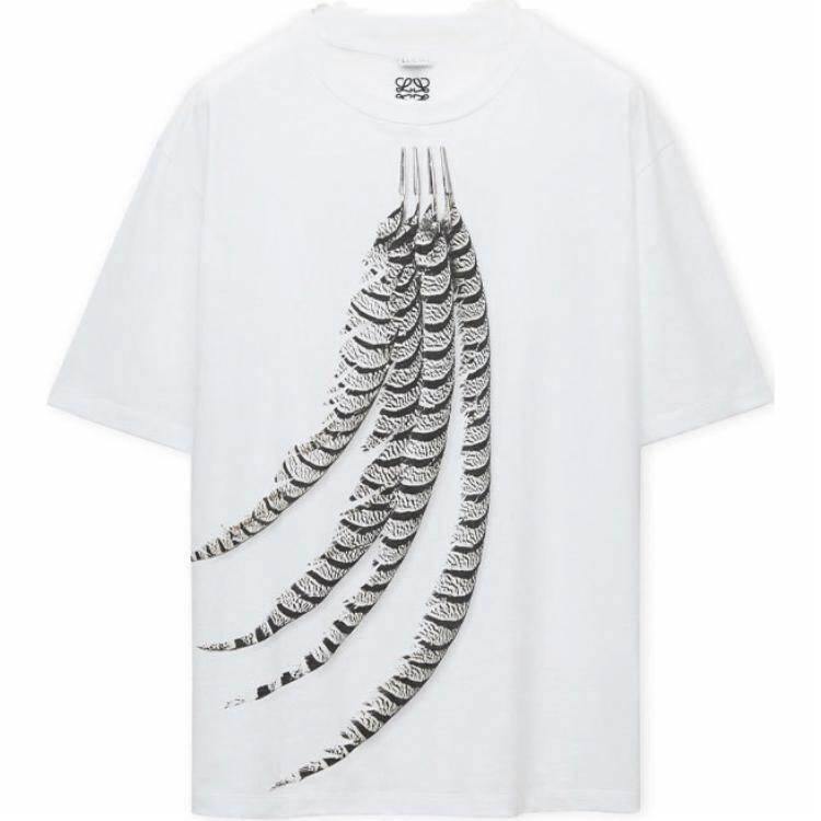 Kaos Pendek LOEWE dengan Motif Gambar/Cetak, Cocok untuk Pria dan Wanita -LE-14