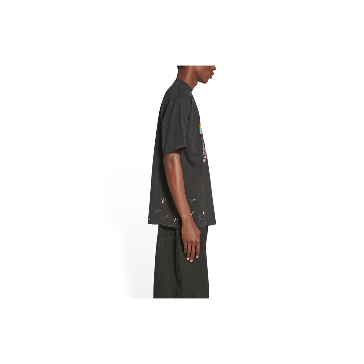 Kaos Pendek Balenciaga dengan Motif Gambar/Cetak, Cocok untuk Pria dan Wanita -BL-05