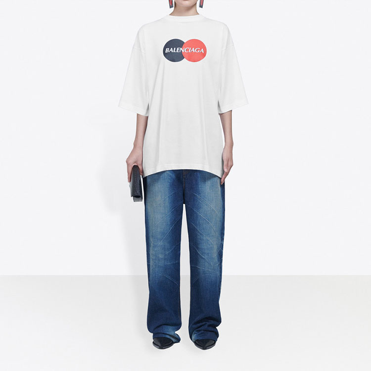 Kaos Pendek Balenciaga dengan Motif Gambar/Cetak, Cocok untuk Pria dan Wanita -BL-36