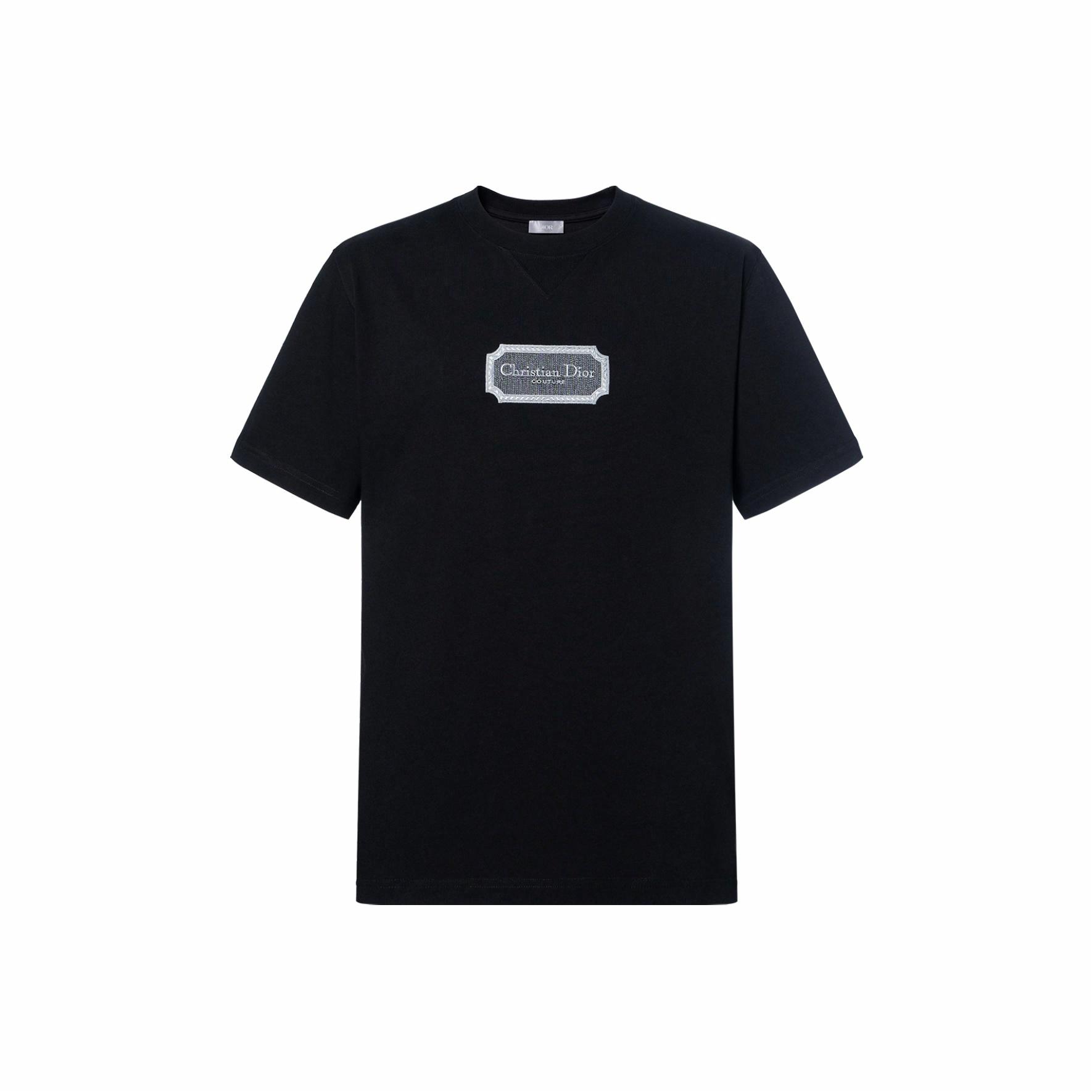 Kaos Pendek DIOR dengan Motif Gambar/Cetak, Cocok untuk Pria dan Wanita  -D-06