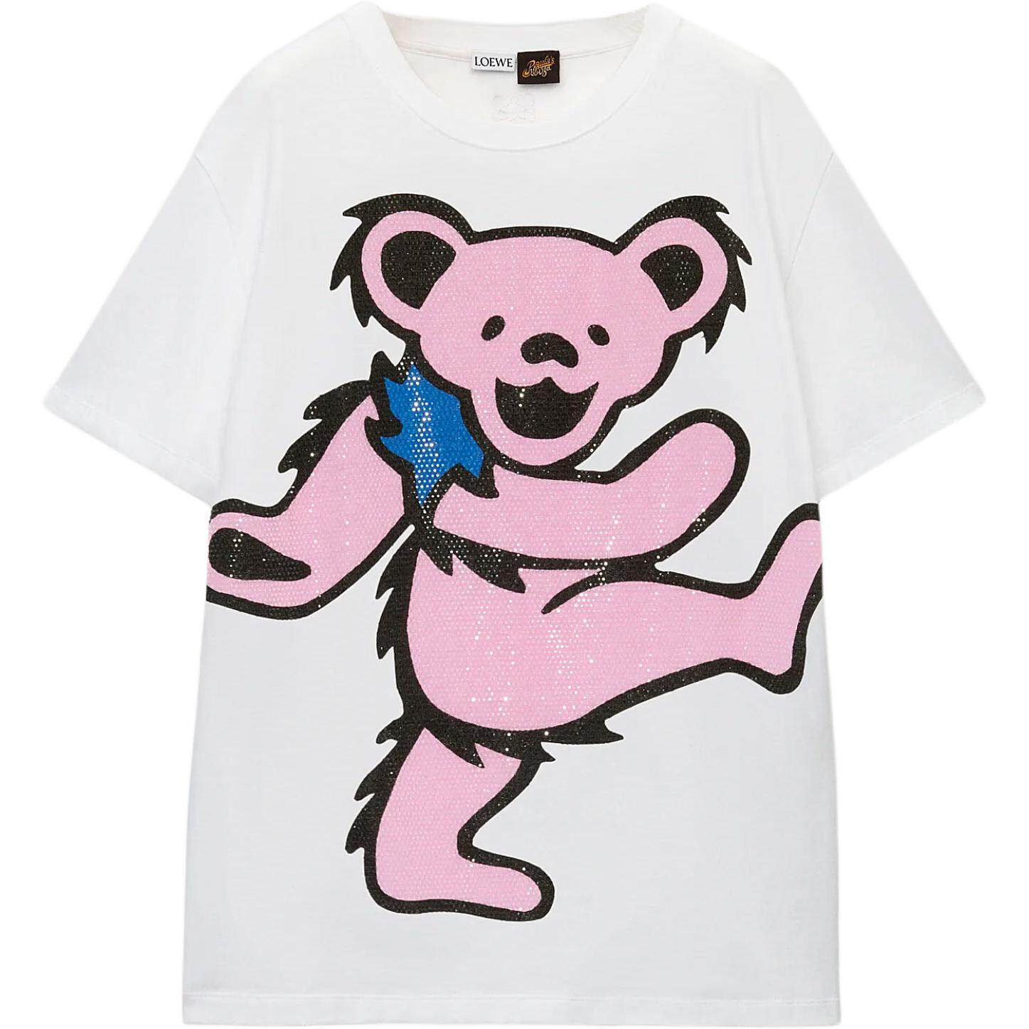 Kaos Pendek LOEWE dengan Motif Gambar/Cetak, Cocok untuk Pria dan Wanita -LE-21