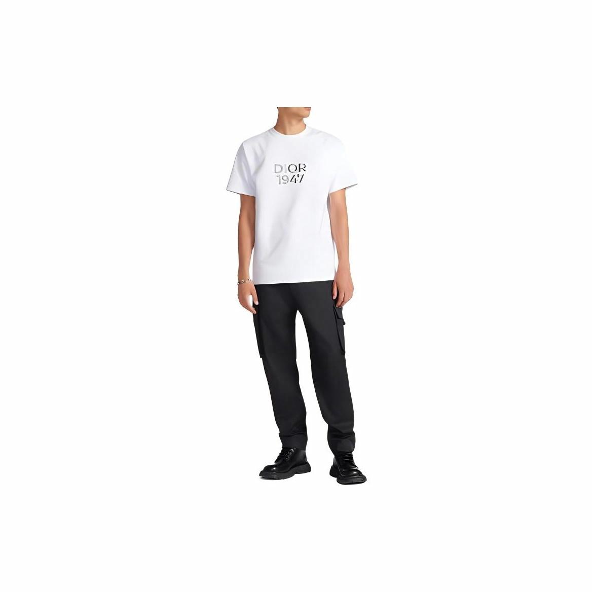 Kaos Pendek DIOR dengan Motif Gambar/Cetak, Cocok untuk Pria dan Wanita  -D-13