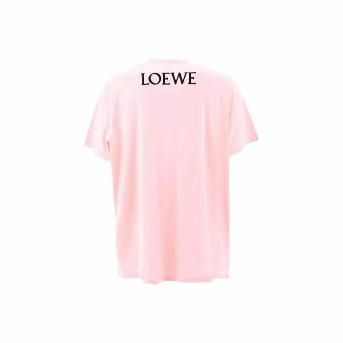 Kaos Pendek LOEWE dengan Motif Gambar/Cetak, Cocok untuk Pria dan Wanita -LE-22