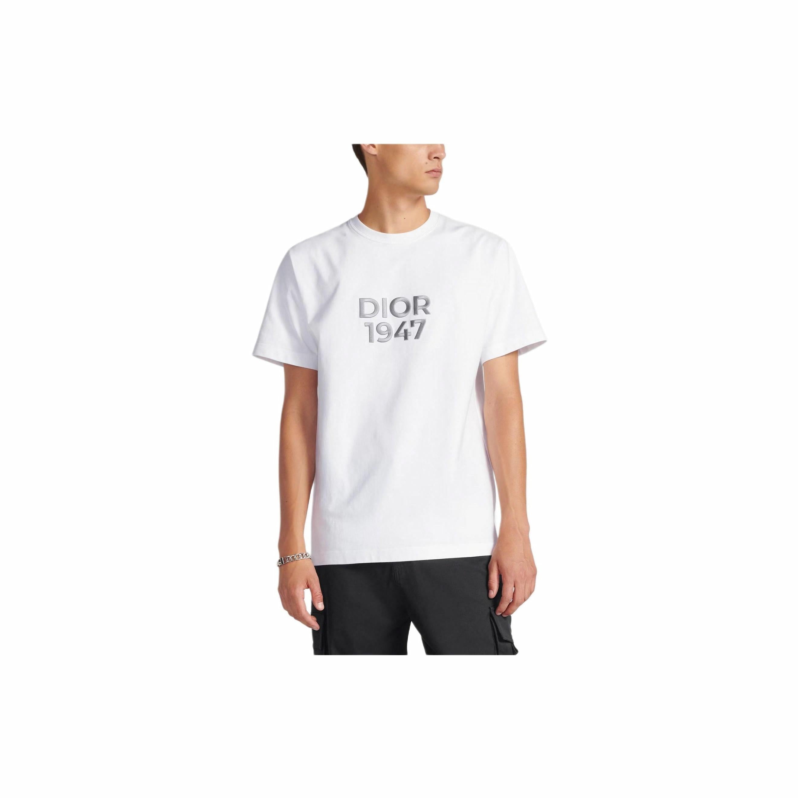 Kaos Pendek DIOR dengan Motif Gambar/Cetak, Cocok untuk Pria dan Wanita  -D-13