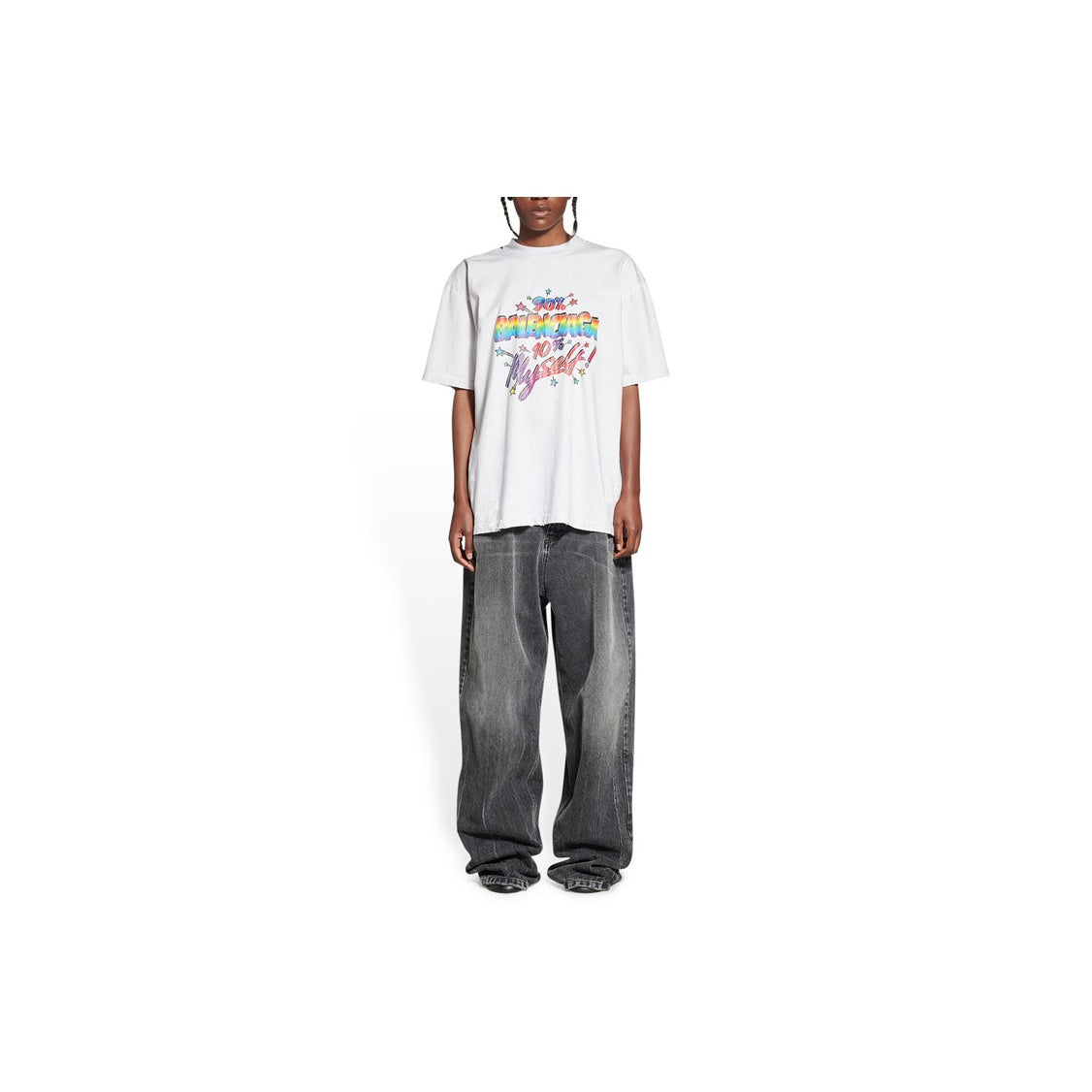 Kaos Pendek Balenciaga dengan Motif Gambar/Cetak, Cocok untuk Pria dan Wanita -BL-11