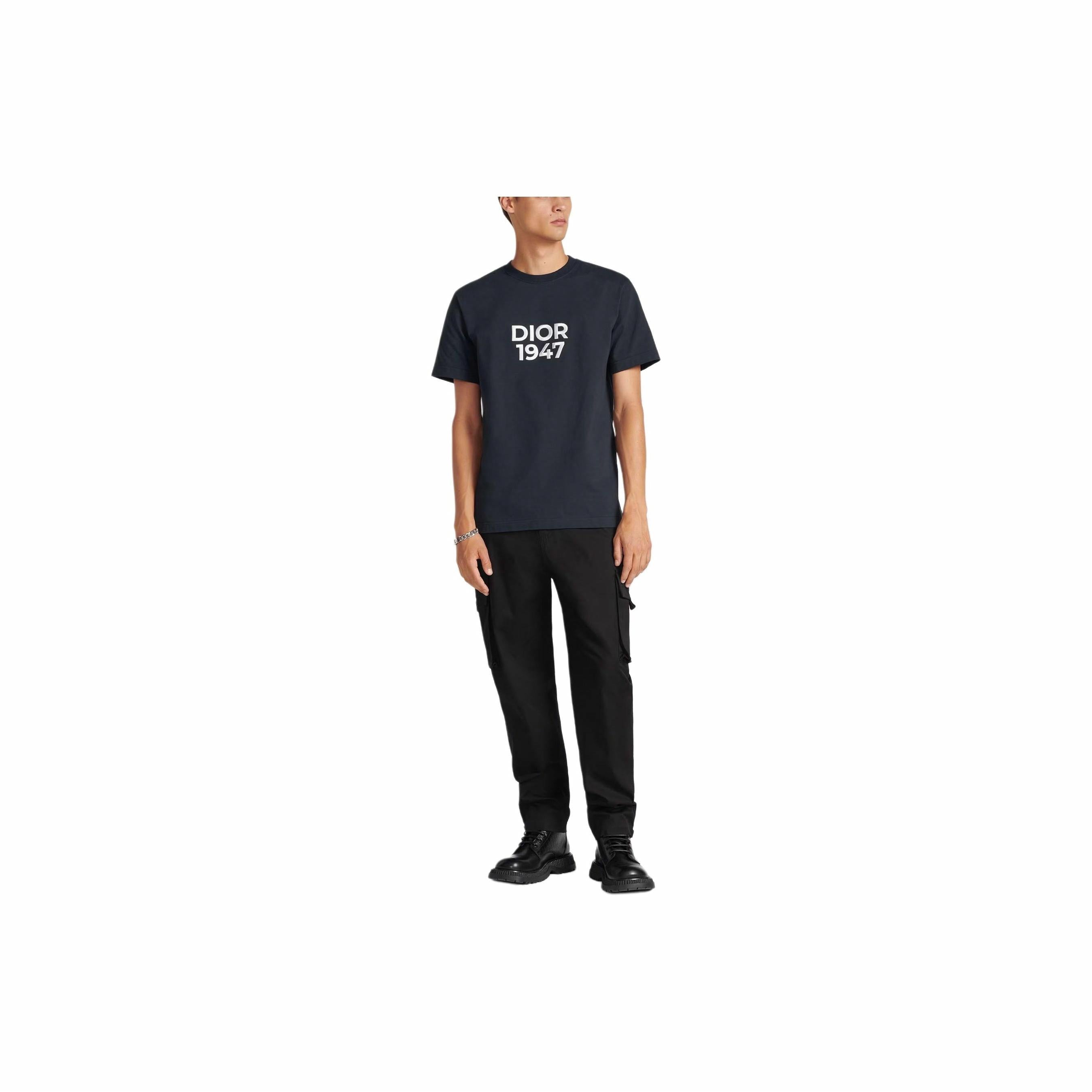 Kaos Pendek DIOR dengan Motif Gambar/Cetak, Cocok untuk Pria dan Wanita  -D-13