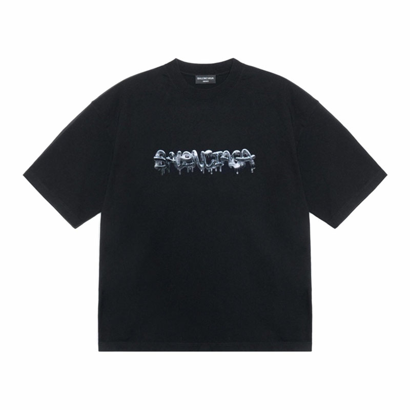 Kaos Pendek Balenciaga dengan Motif Gambar/Cetak, Cocok untuk Pria dan Wanita -BL-12