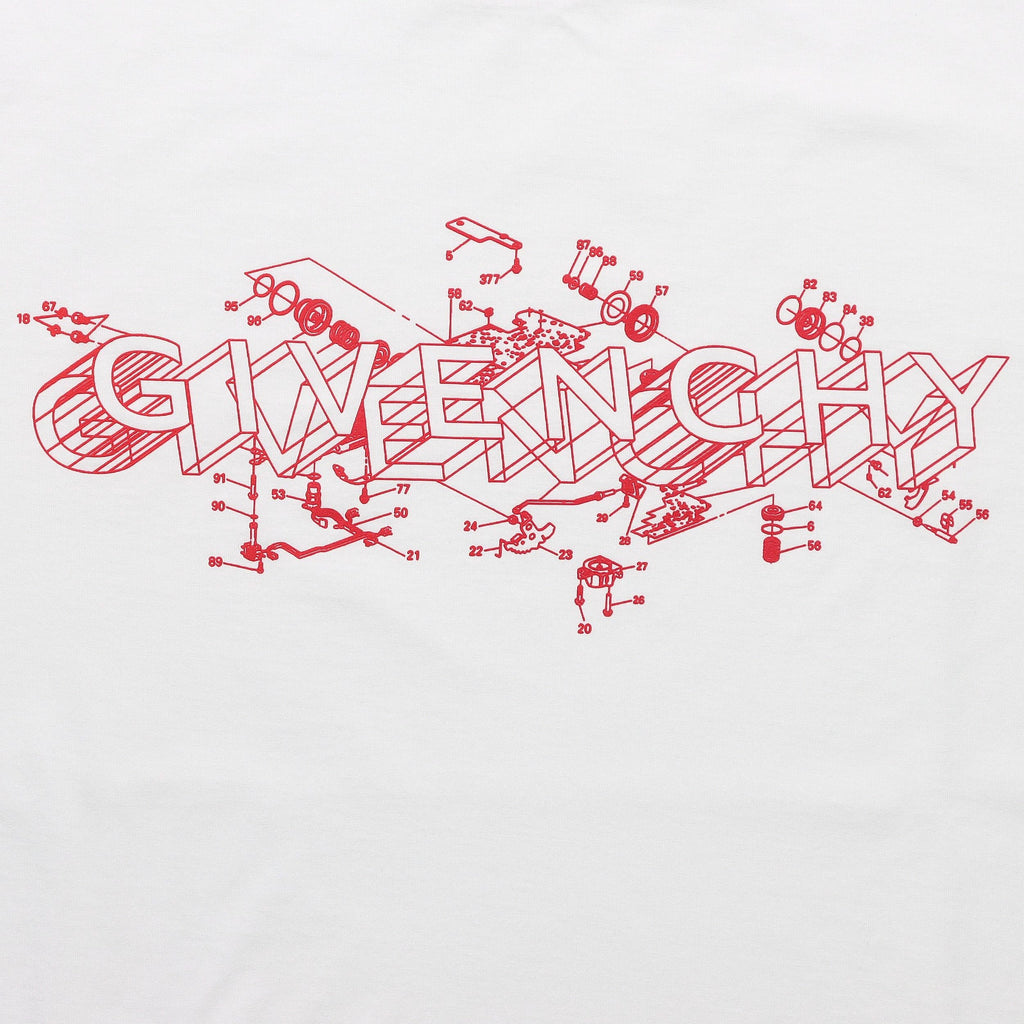 Kaos Givenchy Bermotif, Unisex -J-09