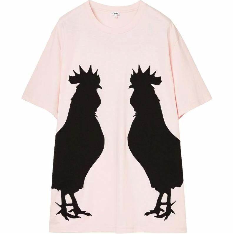 Kaos Pendek LOEWE dengan Motif Gambar/Cetak, Cocok untuk Pria dan Wanita -LE-22