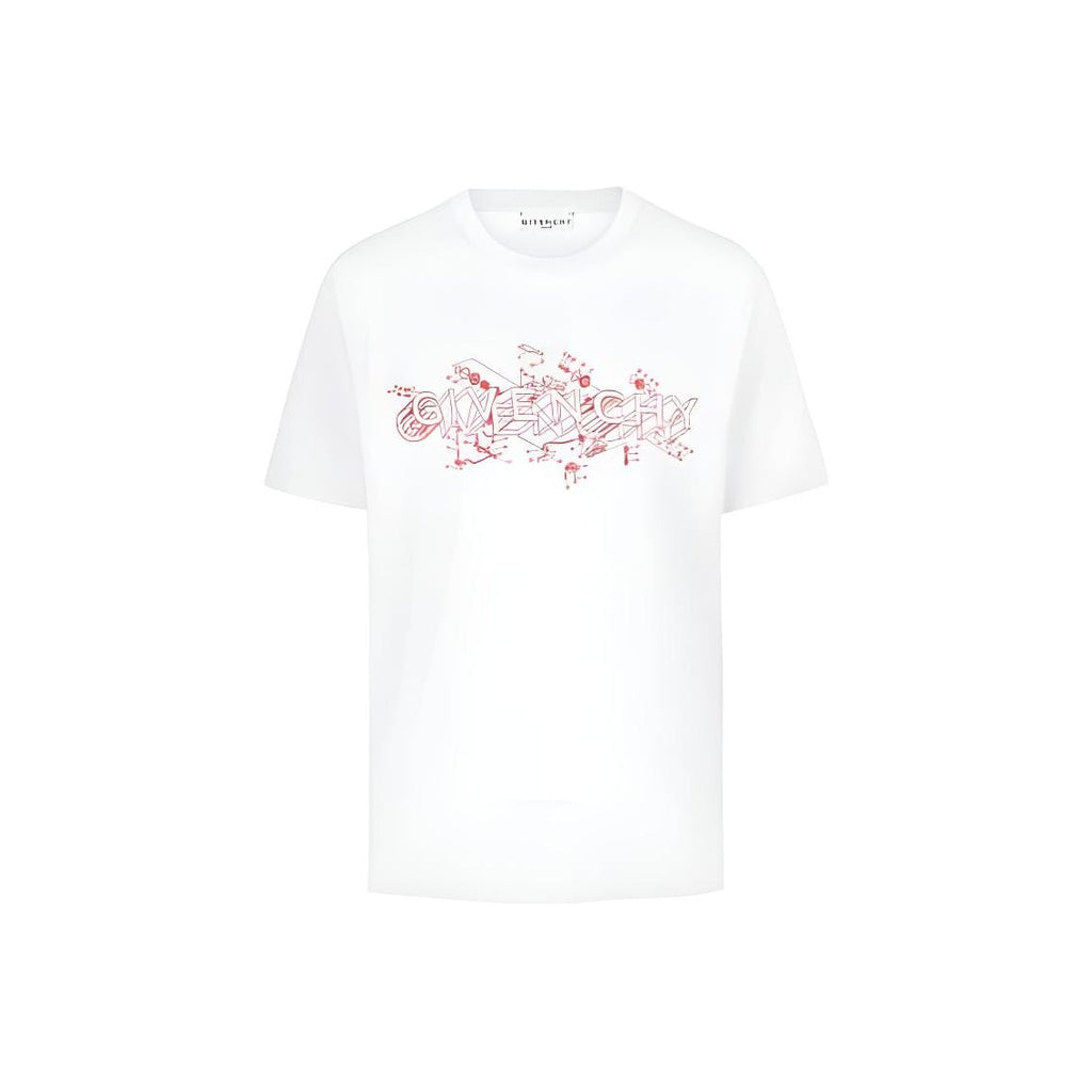 Kaos Givenchy Bermotif, Unisex -J-09