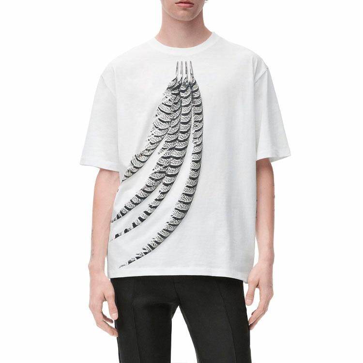Kaos Pendek LOEWE dengan Motif Gambar/Cetak, Cocok untuk Pria dan Wanita -LE-14